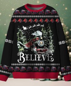 Believe Christmas Polar Trip Teacher Ugly Fluffy Christmas Sweater Believe Christmas Polar Trip Teacher Ugly Fluffy Christmas Sweater