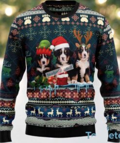 Bernese Mountain Dog Dad Mom Ugly Christmas Sweater