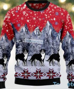 Bernese Mountain Dog Dad Ugly Christmas Sweatshirt Red