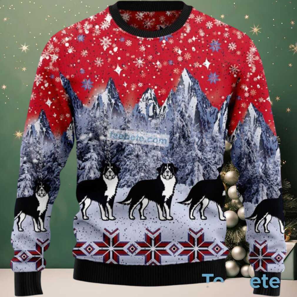 Bernese Mountain Dog Dad Ugly Christmas Sweatshirt Red, hoodie, sweater, long sleeve and tank top Bernese Mountain Dog Dad Ugly Christmas Sweatshirt Red Secondary Image