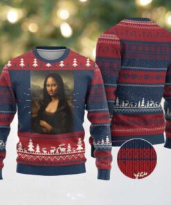 Black Mona Lisa Ugly Christmas Sweater Melanin Pretty Aesthetic Black History