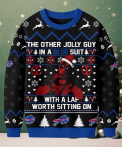 Buffalo Bills Official NFL Deadpool Christmas Ugly Sweater NY