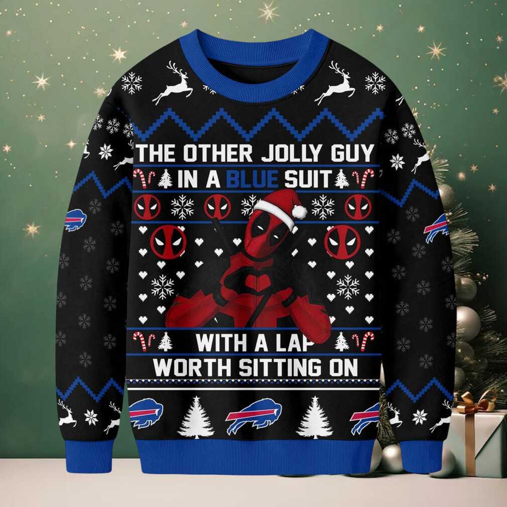 Buffalo Bills Official NFL Deadpool Christmas Ugly Sweater NY Buffalo Bills Official NFL Deadpool Christmas Ugly Sweater NY