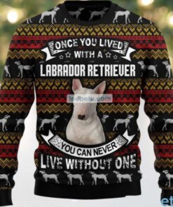 Bull Terrier Dog Face Ugly Christmas Sweater Black Best