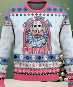 Cant Wait For Friday The 13Th Jason Voorhees Ugly Sweater Party Blue, hoodie, sweater, long sleeve and tank top Cant Wait For Friday The 13Th Jason Voorhees Ugly Sweater Party Blue