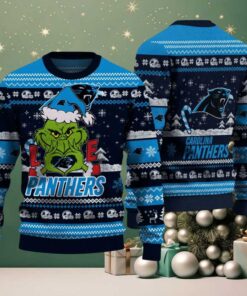 Carolina Panthers NFL Grinch Love Ugly Christmas Sweater