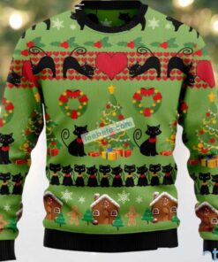Cat Black Christmas Tree Ugly Xmas Sweater Party Cat Black Christmas Tree Ugly Xmas Sweater Party