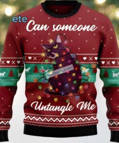 Cat Can Someone Untangle Me Cool Ugly Christmas Sweaters Cat Can Someone Untangle Me Cool Ugly Christmas Sweaters