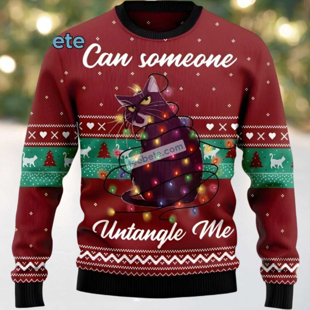 Cat Can Someone Untangle Me Cool Ugly Christmas Sweaters Cat Can Someone Untangle Me Cool Ugly Christmas Sweaters