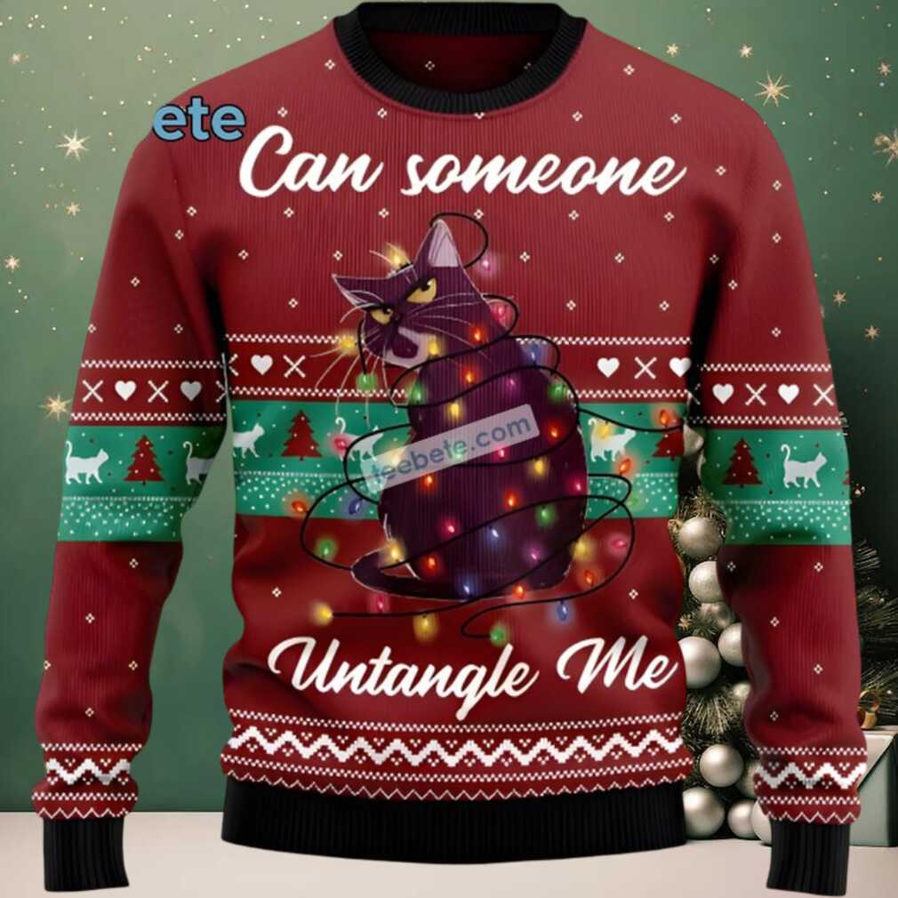 Cat Can Someone Untangle Me Cool Ugly Christmas Sweaters Cat Can Someone Untangle Me Cool Ugly Christmas Sweaters