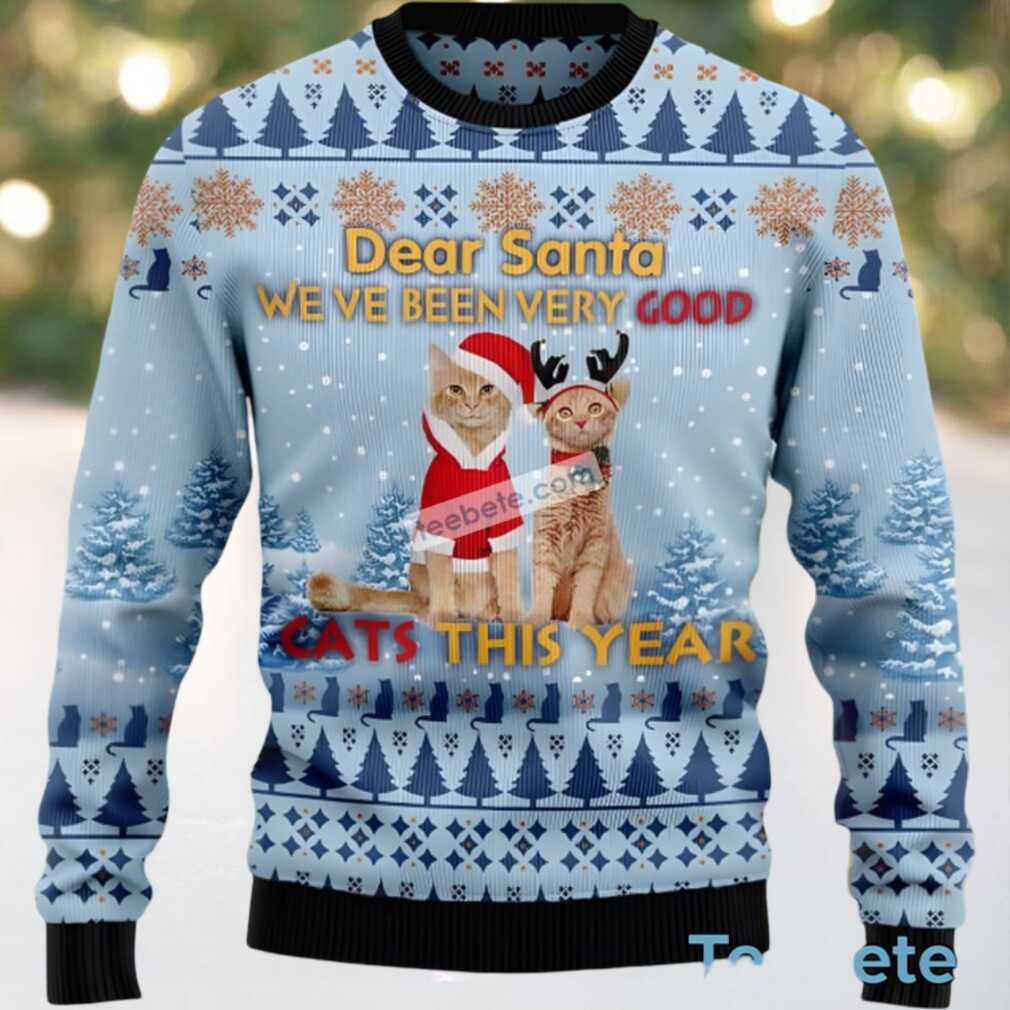 Cat Dear Santa Family Ugly Christmas Sweaters Cat Dear Santa Family Ugly Christmas Sweaters