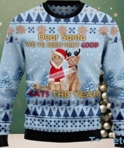 Cat Dear Santa Family Ugly Christmas Sweaters