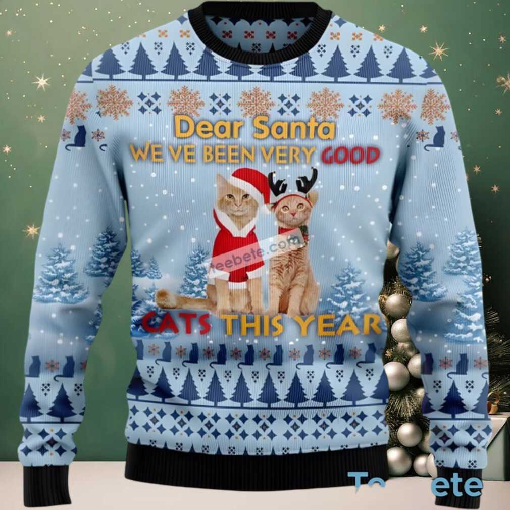 Cat Dear Santa Family Ugly Christmas Sweaters Cat Dear Santa Family Ugly Christmas Sweaters