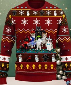 Cat Family Noel Ugly Christmas Sweater Friends