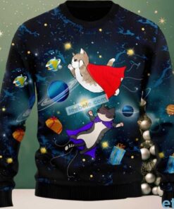 Cat Galaxy Ladies Ugly Christmas Sweater