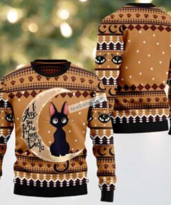 Cat Love You To The Moon And Back Vintage Ugly Christmas Sweaters Cat Love You To The Moon And Back Vintage Ugly Christmas Sweaters