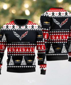 Chevrolet Corvette Merry Christmas Black Ugly Sweater