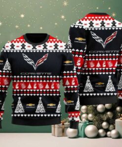 Chevrolet Corvette Merry Christmas Black Ugly Sweater