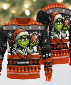 Chicago Bears Grinch With Ornament Ugly Christmas Sweater Chicago Bears Grinch With Ornament Ugly Christmas Sweater