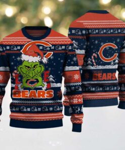 Chicago Bears NFL Grinch Love Ugly Christmas Sweater Chicago Bears NFL Grinch Love Ugly Christmas Sweater