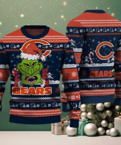 Chicago Bears NFL Grinch Love Ugly Christmas Sweater