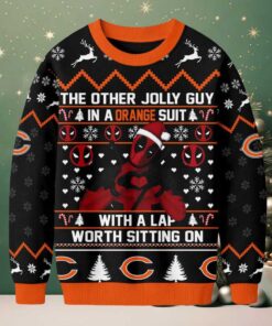 Chicago Bears Official NFL Deadpool Christmas Ugly Sweater NY