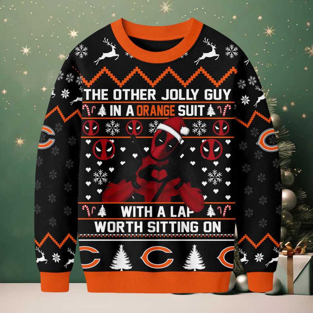 Chicago Bears Official NFL Deadpool Christmas Ugly Sweater NY Chicago Bears Official NFL Deadpool Christmas Ugly Sweater NY