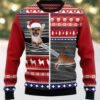 Pit Bull Dog On Red Sofa Ugly Cardigan Christmas Pit Bull Dog On Red Sofa Ugly Cardigan Christmas