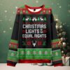 Pink Christmas Teacher Ugly Knit Sweatshirt