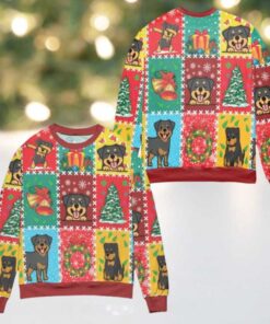 Christmas Vacation With Rottweiler Snowflake Ugly Christmas Sweater
