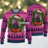 Beagle Face Dog Dad Ugly Christmas Sweater Red Womens
