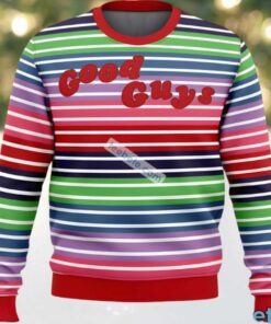 Chucky Good Guys Ugly Christmas Sweatshirt Blue Red