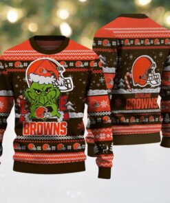 Cleveland Browns NFL Grinch Love Ugly Christmas Sweater