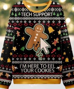 Click On The Gingerbread Man Christmas Ugly Sweater