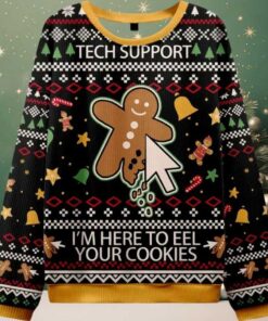 Click On The Gingerbread Man Christmas Ugly Sweater