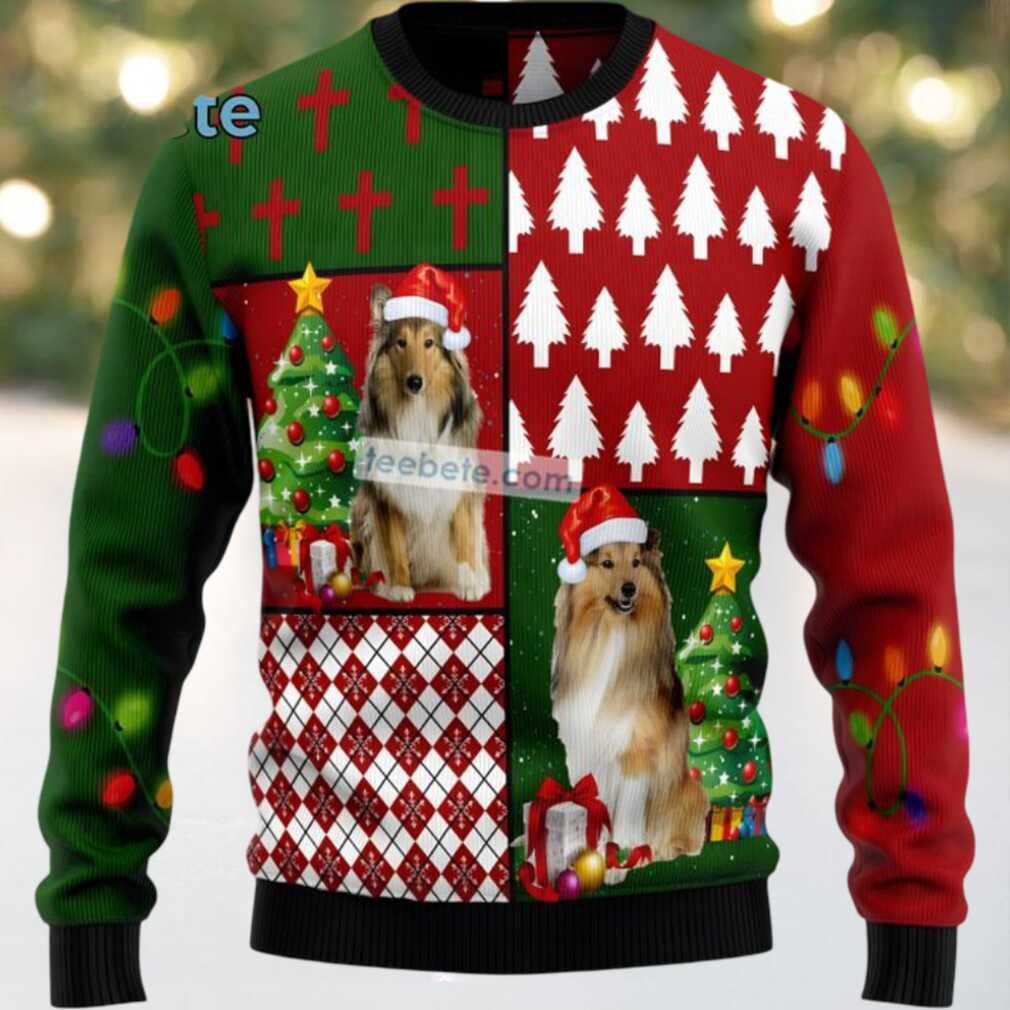 Collie Hohoho Dog Mom Ugly Christmas Sweater Green Red Funny, hoodie, sweater, long sleeve and tank top Collie Hohoho Dog Mom Ugly Christmas Sweater Green Red Funny