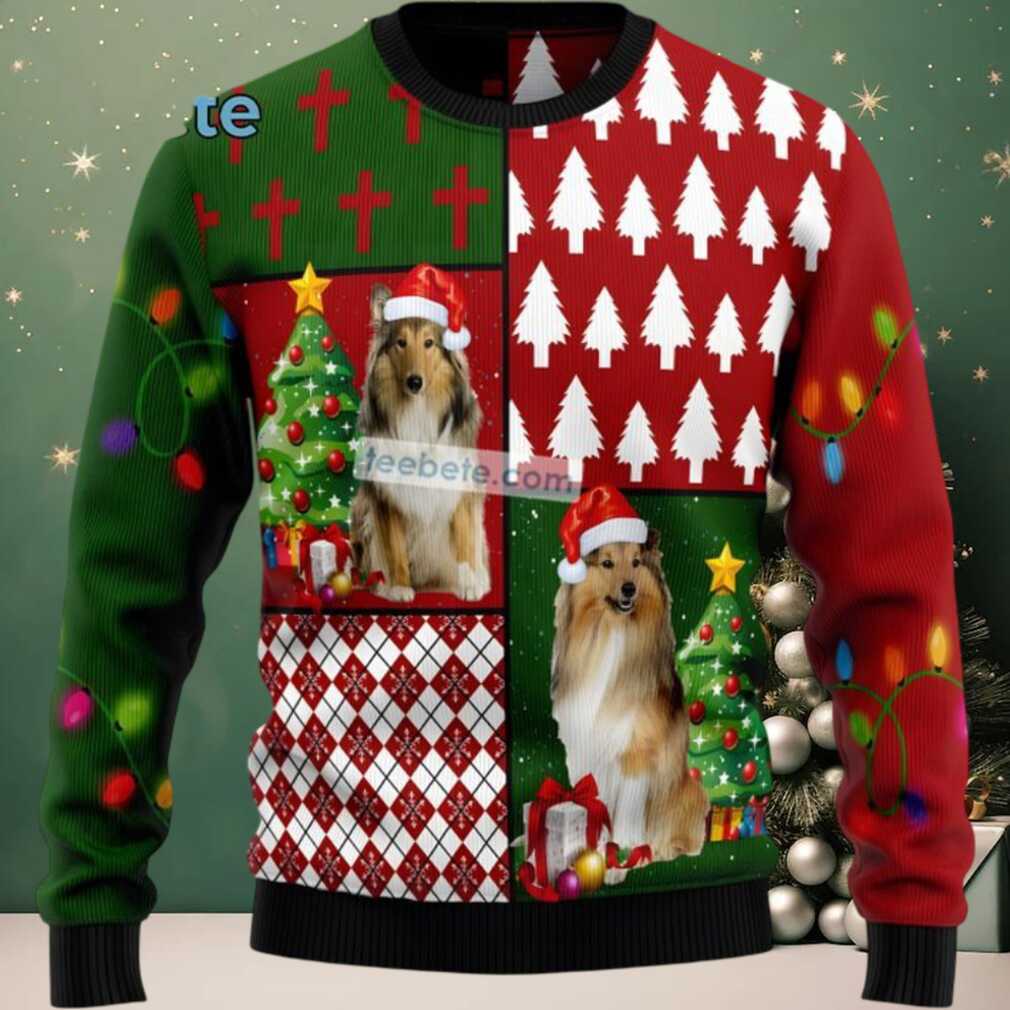 Collie Hohoho Dog Mom Ugly Christmas Sweater Green Red Funny, hoodie, sweater, long sleeve and tank top Collie Hohoho Dog Mom Ugly Christmas Sweater Green Red Funny