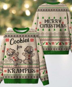 Cookies for Krampus Ugly Christmas Knit Sweatshirt
