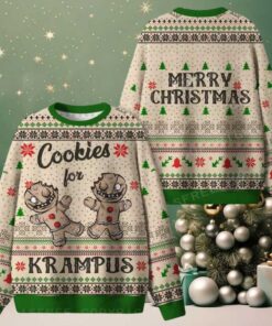 Cookies for Krampus Ugly Christmas Knit Sweatshirt