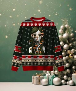Crying Mushroom Girl Ugly Christmas Sweatshirt Crying Mushroom Girl Ugly Christmas Sweatshirt