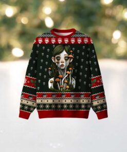 Crying Mushroom Girl Ugly Christmas Sweatshirt