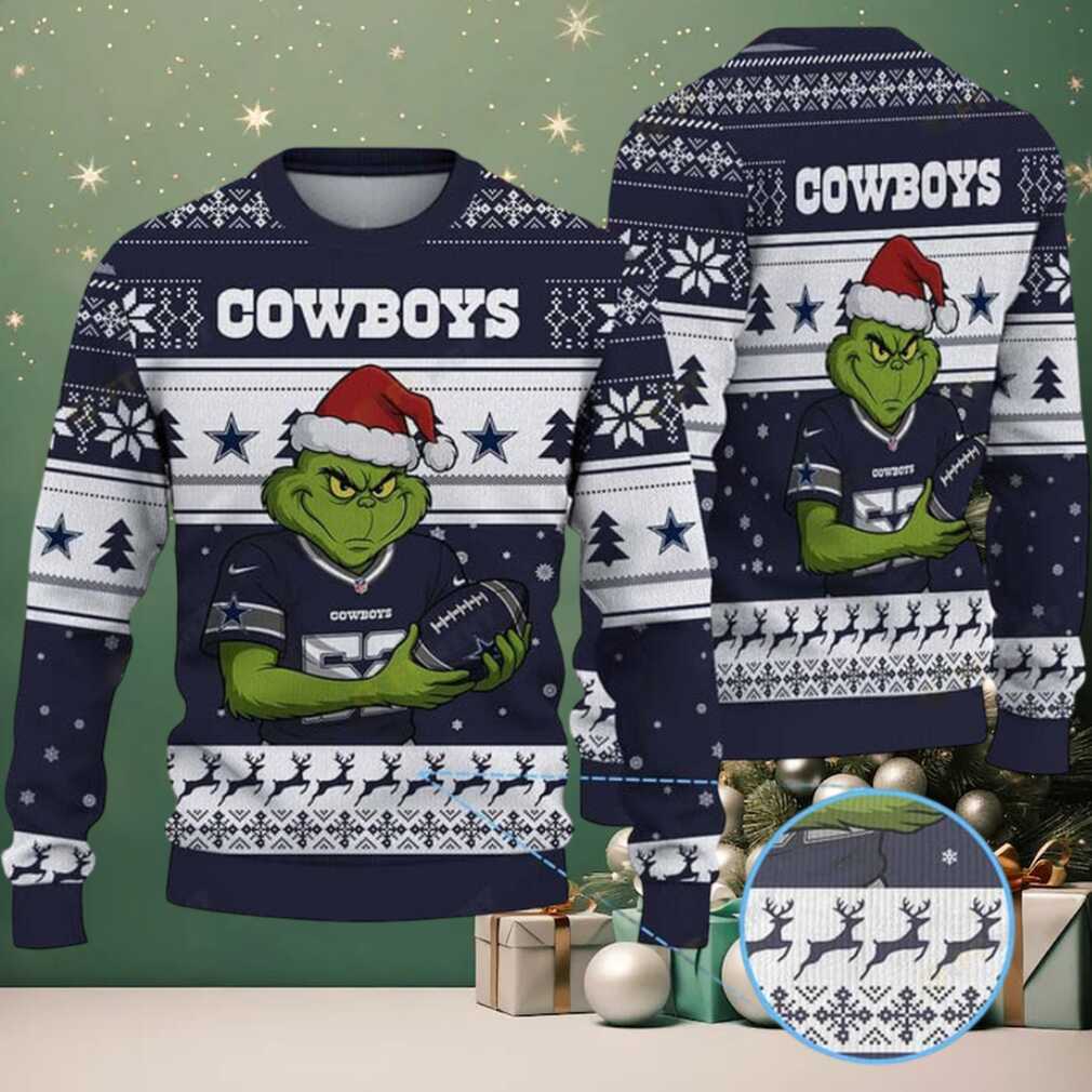 Dallas Cowboys Grinch Stolen Ugly Christmas Sweater Dallas Cowboys Grinch Stolen Ugly Christmas Sweater