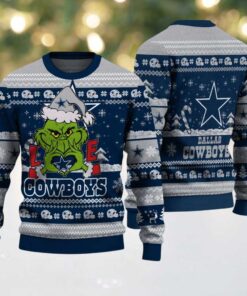 Dallas Cowboys NFL Grinch Love Ugly Christmas Sweater Dallas Cowboys NFL Grinch Love Ugly Christmas Sweater