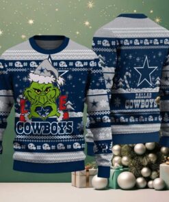 Dallas Cowboys NFL Grinch Love Ugly Christmas Sweater