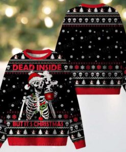 Dead Inside But It’s Christmas Ugly Christmas Knit Sweater