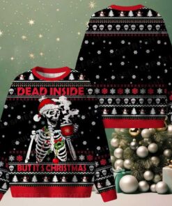 Dead Inside But It’s Christmas Ugly Christmas Knit Sweater