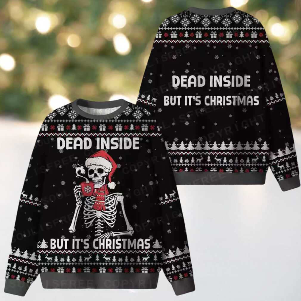 Dead Inside but It’s Christmas Ugly Christmas Knit Sweatshirt Dead Inside but It’s Christmas Ugly Christmas Knit Sweatshirt