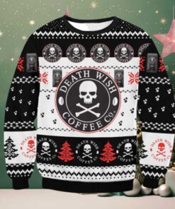 Death Wish Coffee Ugly Christmas Sweater 2025