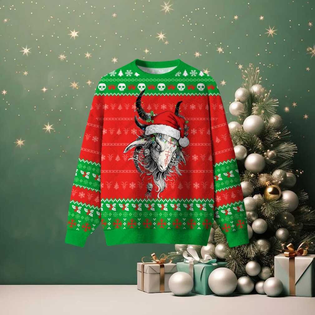 Demon Sheep Head Ugly Christmas Sweatshirt Demon Sheep Head Ugly Christmas Sweatshirt