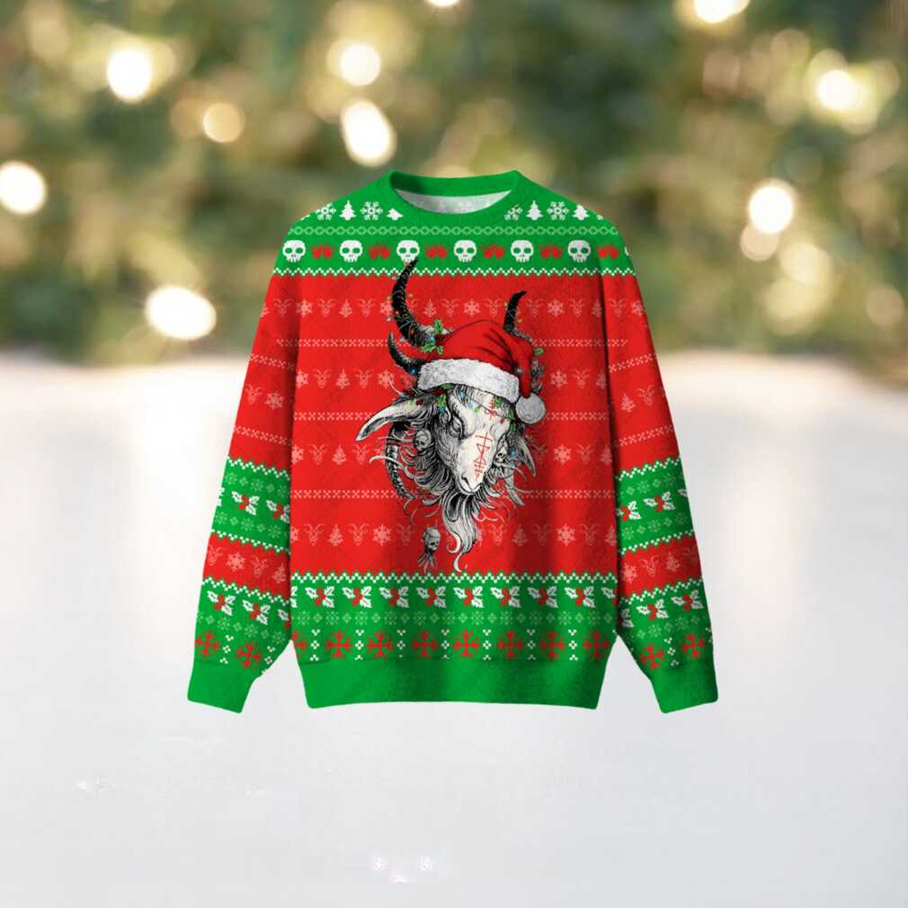 Demon Sheep Head Ugly Christmas Sweatshirt Demon Sheep Head Ugly Christmas Sweatshirt